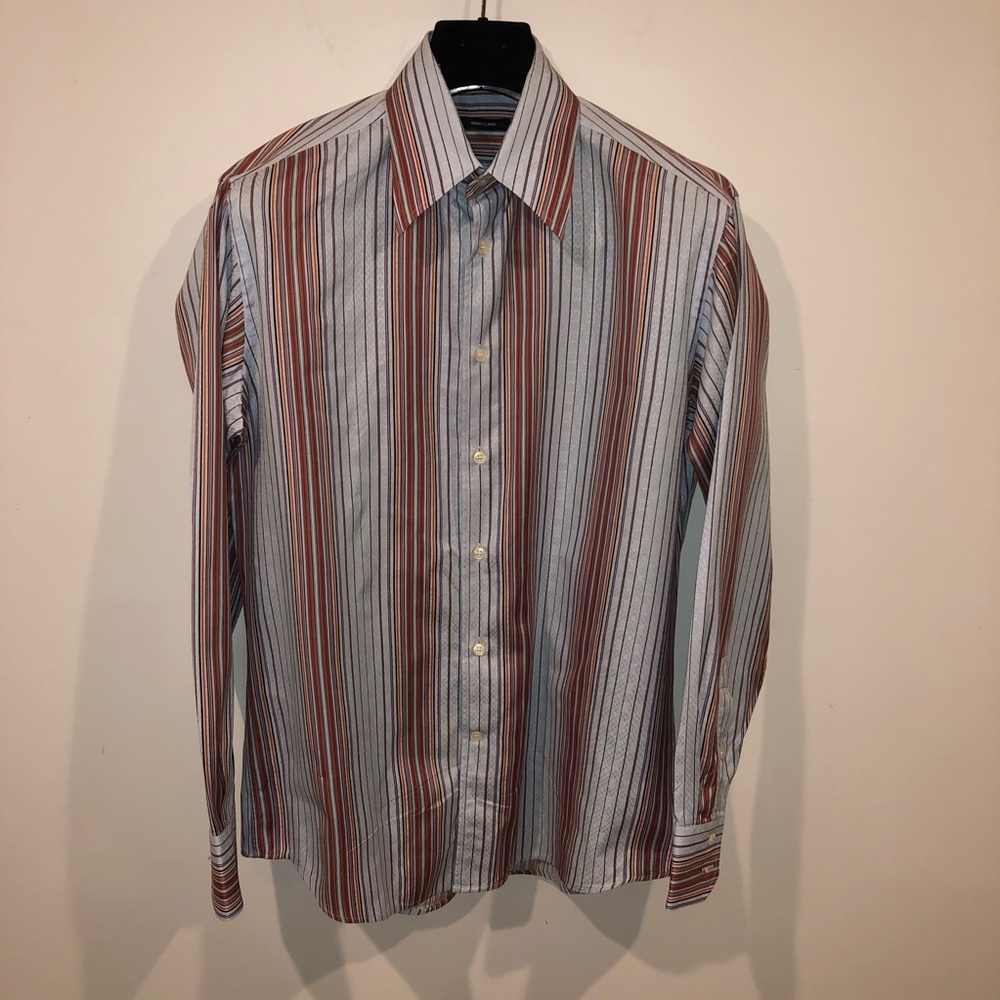 Versace Classic Stripes Button Down Size 16/41 - image 1